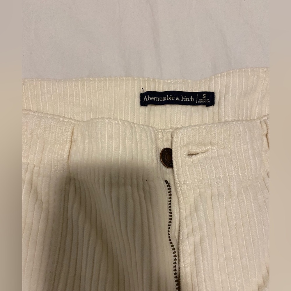 Abercrombie cream corduroy pants (cropped and flared)